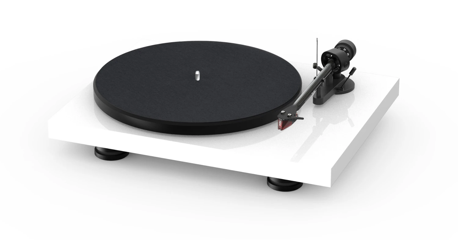 Pro-Ject Debut Carbon EVO Weiss Hochglanz Side Front