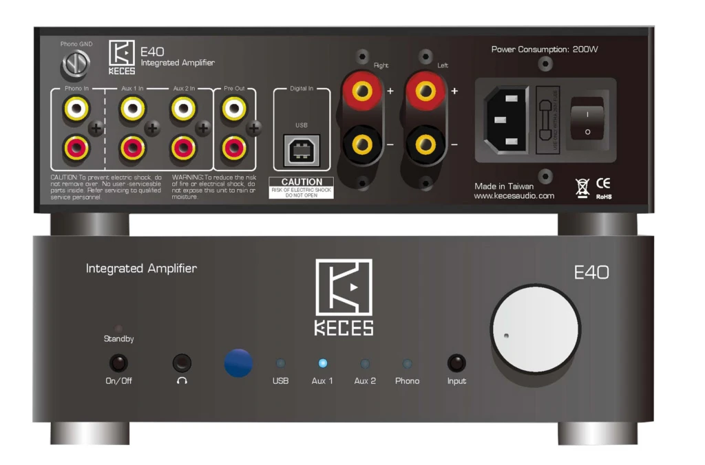 Keces E40, feiner Vollverstärker mit USB-DAC und Phono, A&V-Tip !!