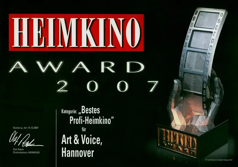 Heimkino Award - Bestes Profi Heimkino